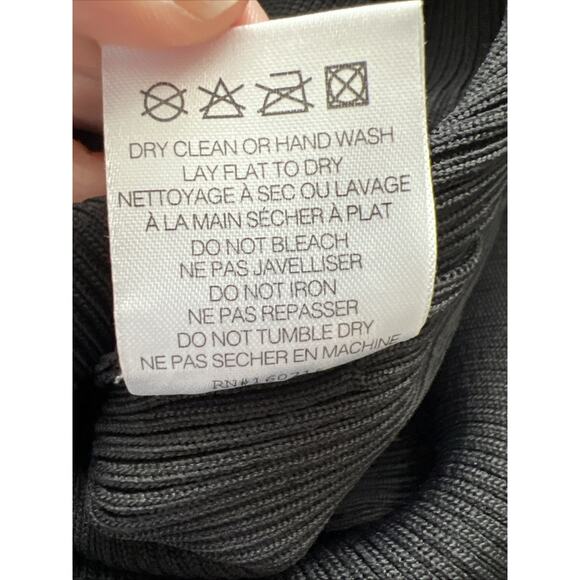 Ser.O.Ya Womens Long Sleeve Ribbed Black Button Front Nala Bodysuit Small New E3 - Picture 10 of 11